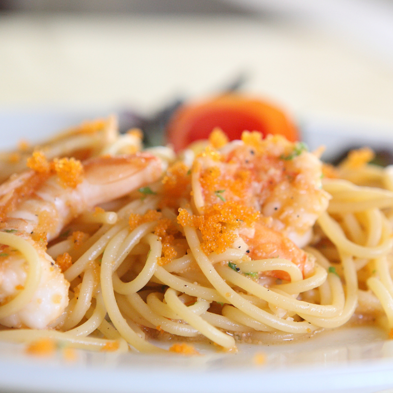 Spaghetti con gamberi